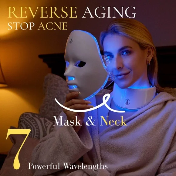 LED Light Therapy Mask & Neck Device - Picture 1 of 13